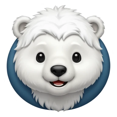 請幫我生成一個cute polar bear的Emoji sticker