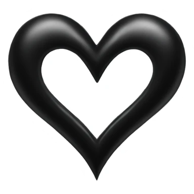 black heart sticker