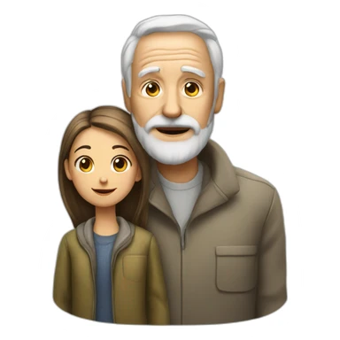 old man with a girl on the side sticker