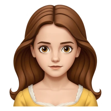 emma watson long hair as belle Cinematic Realistic sticker