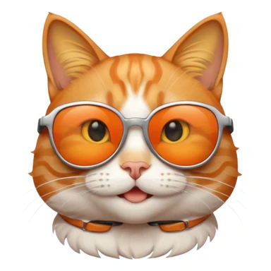 smiling cat with sunglasses sticker