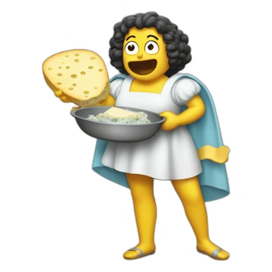 marge qui mange du fromage sticker