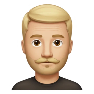 short blond hair clean cut mustache and beard 5ft 9 140lbs titian sticker