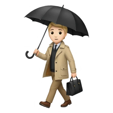 Street Umbrella Walker man sticker