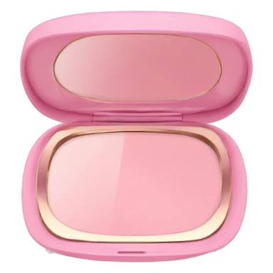 Pink compact open with white mirror  sticker