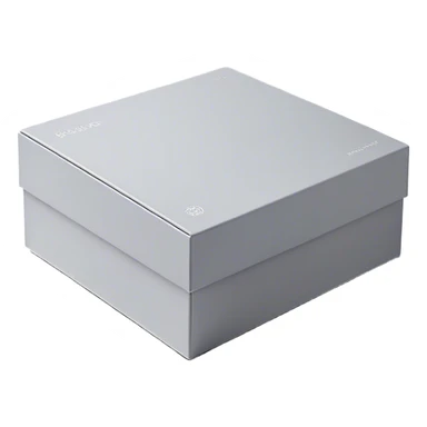 A clean, modern open box with crisp edges and a subtle shadow beneath, slightly tilted for depth. A soft glow or faint sparkles rise from inside, hinting at potential content yet to be added. The design is sleek, flat, and uncluttered, maintaining a light and inviting feel, perfect for an empty state UI. sticker