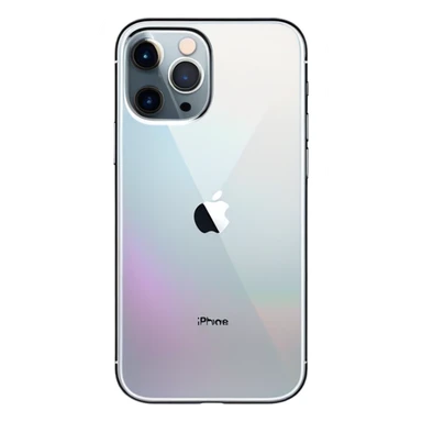 Realistic isolated gradient silver holographic iphone 14 pro sticker