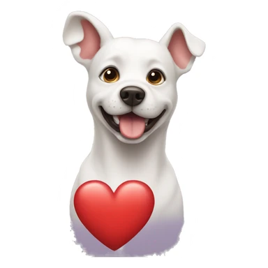 Dog with heart sticker