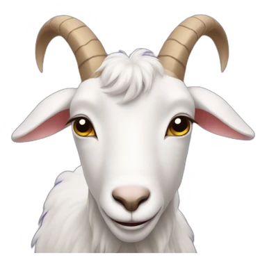 Goat with big heart in his eyes sticker