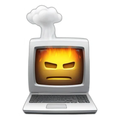 computer overheating sticker