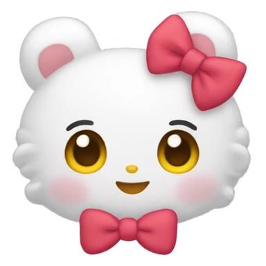 Sanrio wearing bows sticker