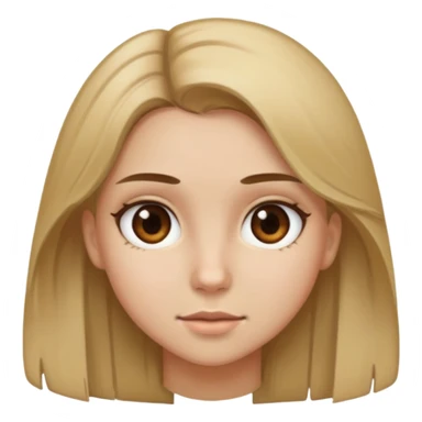 girl with dirty blonde hair and brown eyes sticker