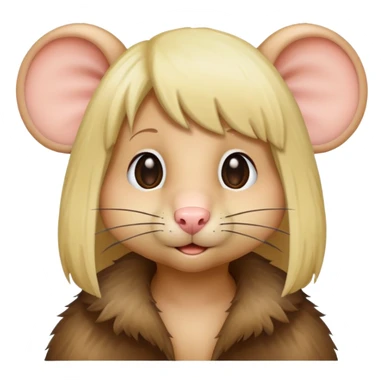 Rat with a blonde wig sticker