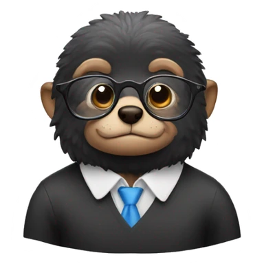 Mole with glasses sticker