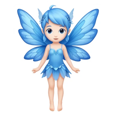 full body of little blue fairy sticker