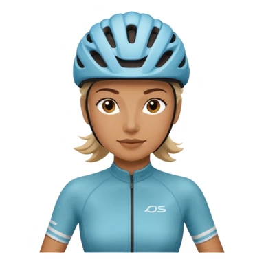 cyclist woman sticker