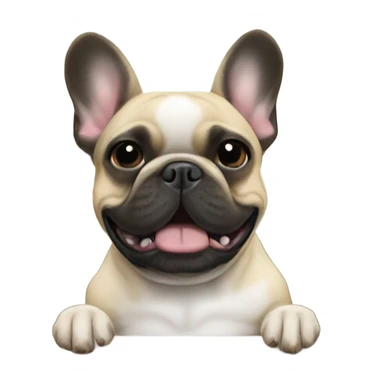 Frenchie in a jeep sticker