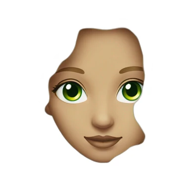  girl green eyes long blonde hair baking sticker