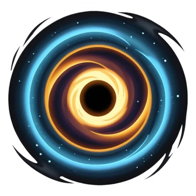 black hole with glowing edges sticker