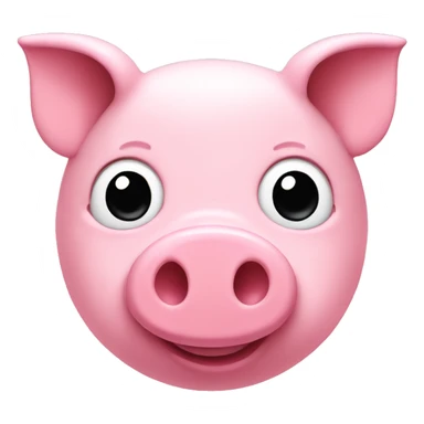 pink heart with pig nose sticker