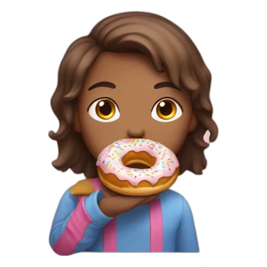 luige eating a donut sticker