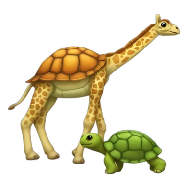 Tortues sur une girafe sticker