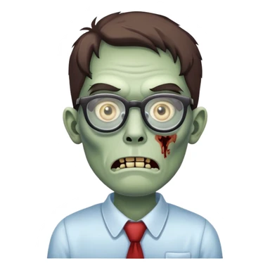 office zombie clerk waiting for break sticker