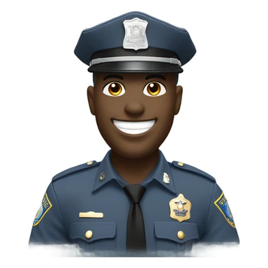 New York State trooper laughing sticker
