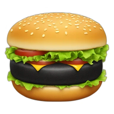 black burger sticker