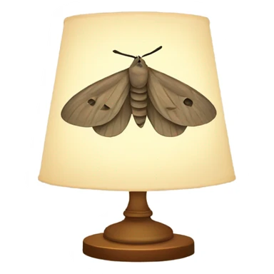 Moth on a lamp shade sticker