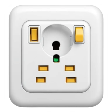 white plug socket sticker