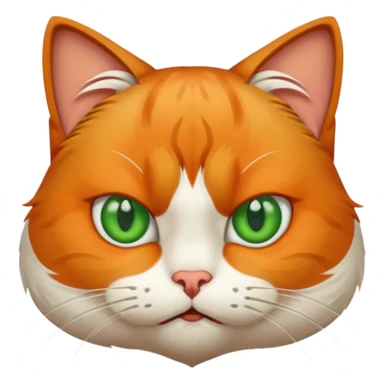 Disgusted cat face sticker