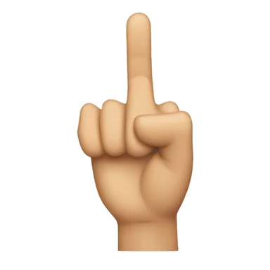 You point finger sticker