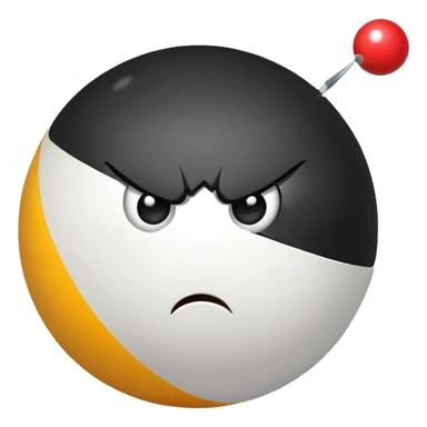 Angry pool ball sticker