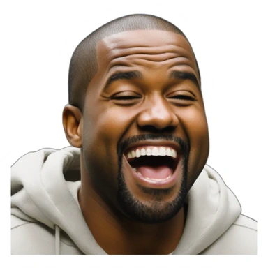 Kanye crazy laughing  sticker