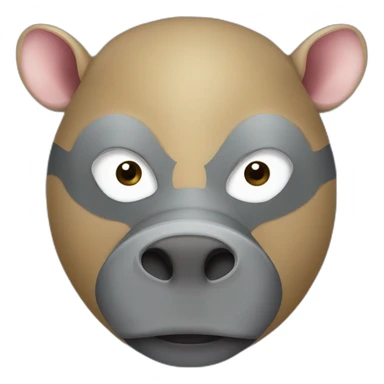 Babirusa wearing Bandit Mask sticker