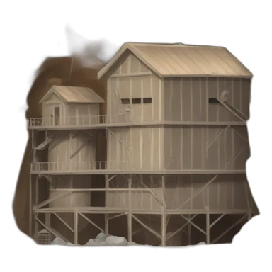 mine shaft/Mining Building / Attack On Titan  sticker