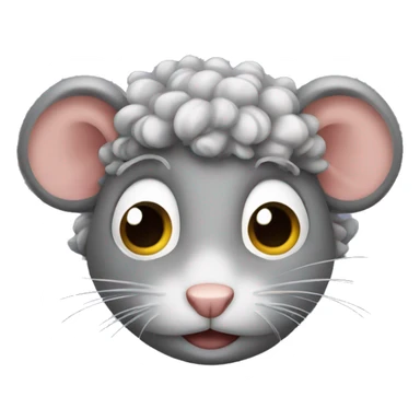 Rat with curly hair sticker