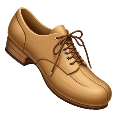 Un zapato de madera estilo Polonia . El zapato está tallado a mano. Pero de madera  peo que no tenga cordon sticker