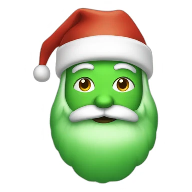 green santa sticker