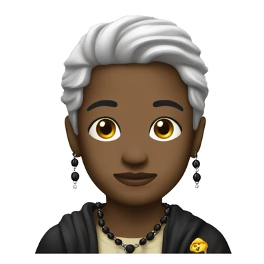 Black rosary ￼ sticker