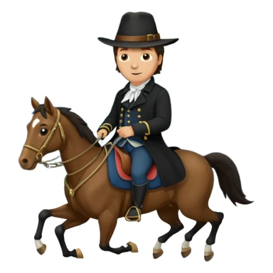 paul revere alerting on his horse sticker