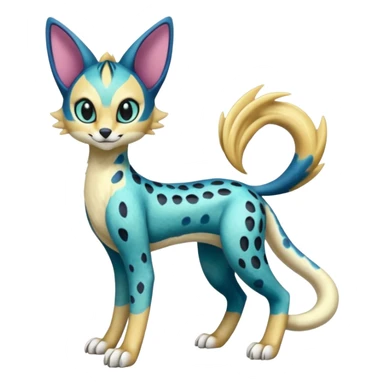 Meloetta-Sergal-Serval-Toothless-Cresselia-Palkia-Stitch-Fakémon-creature-hybrid sticker