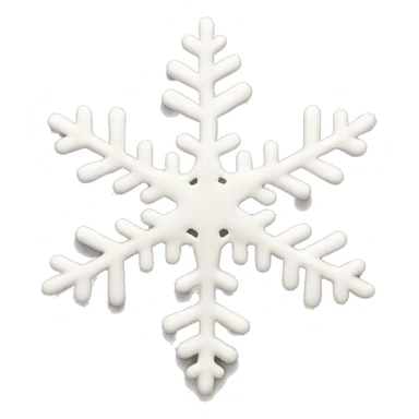 Cream snowflake sticker