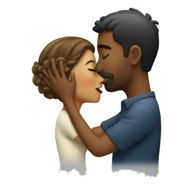 Man kissing woman sticker