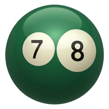 green billiard ball 7 number  sticker