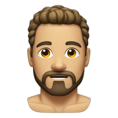 muscular man with a modern goatee sticker