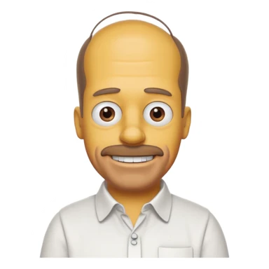 Homer Simpson with brown thinning hair emoji sticker