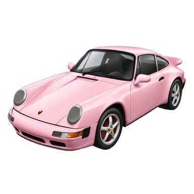 light pink modern porsche car  sticker