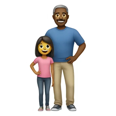Father with girl sticker